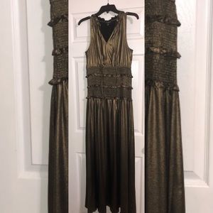 Current Air metallic chartreuse dress/gown